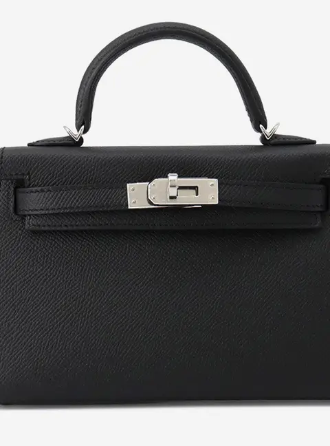 Hermes Mini Kelly 2 Outside Black Epsom