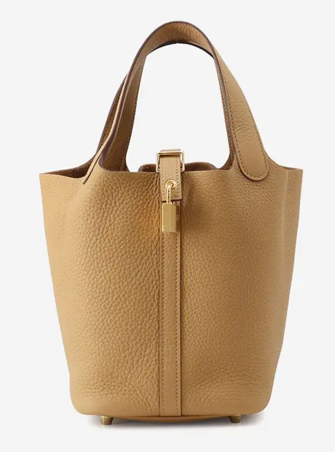 Hermes Picotin Padlock Biscuit Taurillon Clemence Size PM