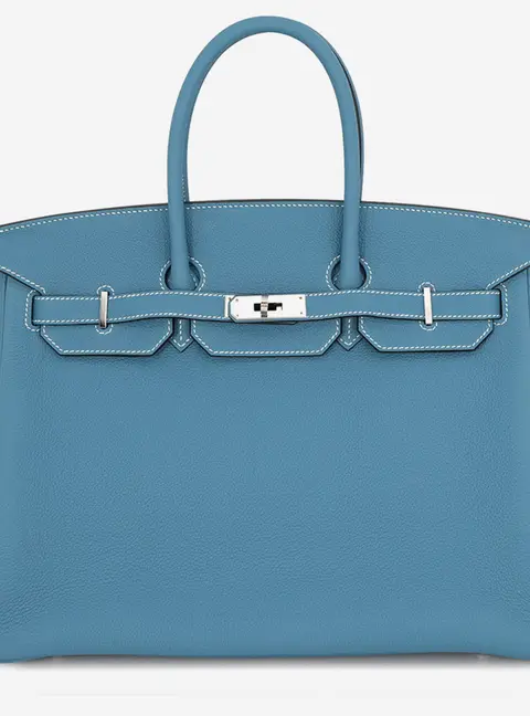 Hermes Birkin New Blue Jean Togo Leather Size 35