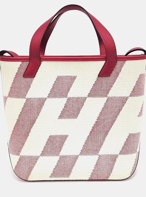 Hermes Multicolor Fabric H Vie Cabas Bag 27 (Z)