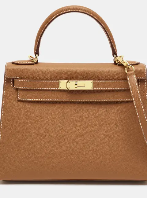 Hermes Kelly Sellier 28 Gold Finish Gold Epsom Leather Top Handle Bag