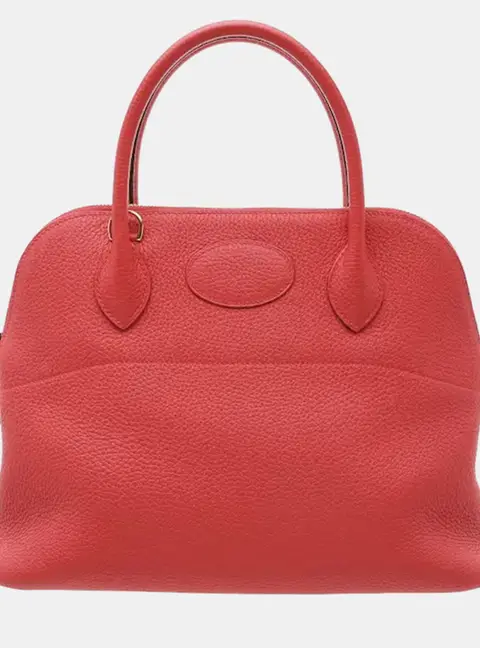 Hermes Bolide 31 Rose Jaipur Taurillon Clemence Leather Top Handle Bag