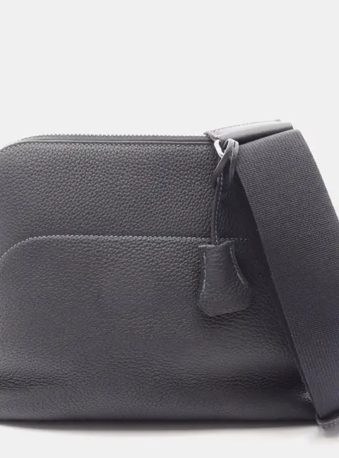 Herm&egrave;s Bolide Messenger 27 Bleu Nuit Togo Calfskin Leather Shoulder Bag