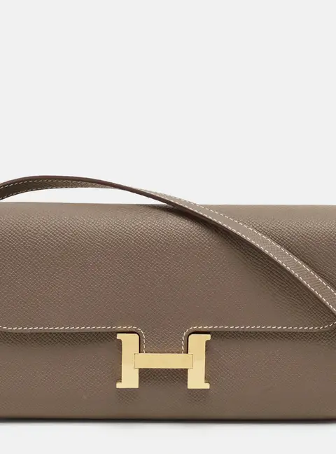 Herm&egrave;s Constance Etoupe Epsom Leather To Go Wallet