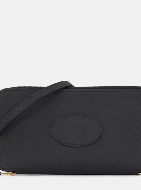 Hermes Macaron Long To Go Black Epsom