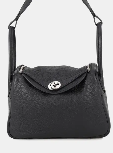 Hermes Lindy Black Taurillon Clemence Size 26