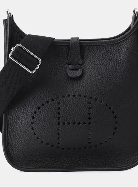 Hermes Evelyne 23 Black Taurillon Clemence Size 23