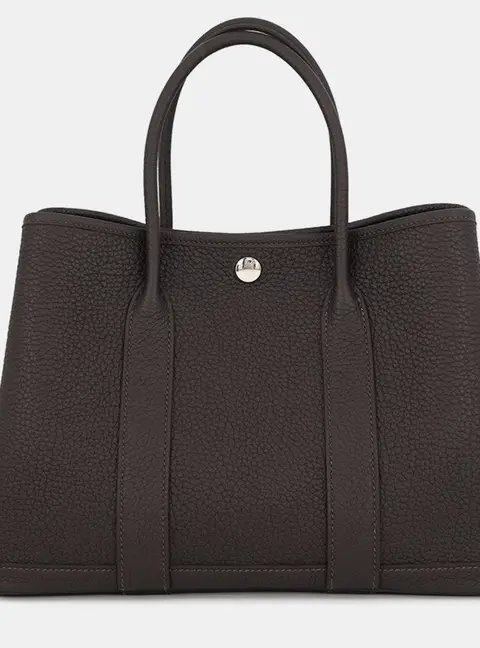 Hermes Garden Party TPM Ebene Negonda Leather Top Handle Bag