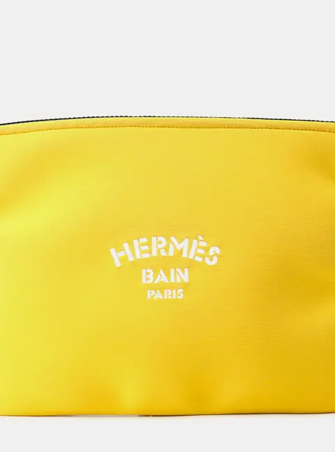 Hermes Pouch Truth Flat Neoban Yellow Polyamide Size MM