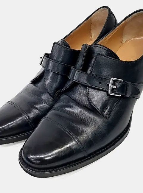 Herm&egrave;s Black Leather Loafers