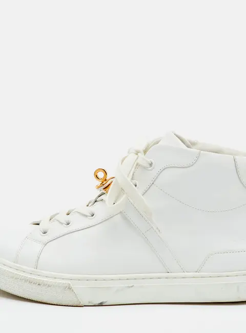 Herm&egrave;s Daydream Size 39.5 White Leather High Top Sneakers