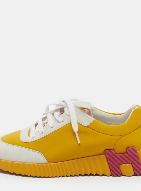 Hermes Bouncing Size 36 Multicolor Mesh and Suede Low Top Sneakers