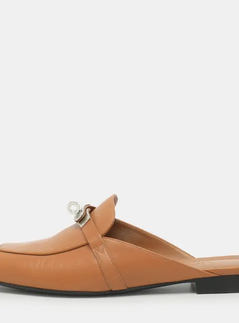 Hermes Oz Size 41.5 Brown Leather Mules