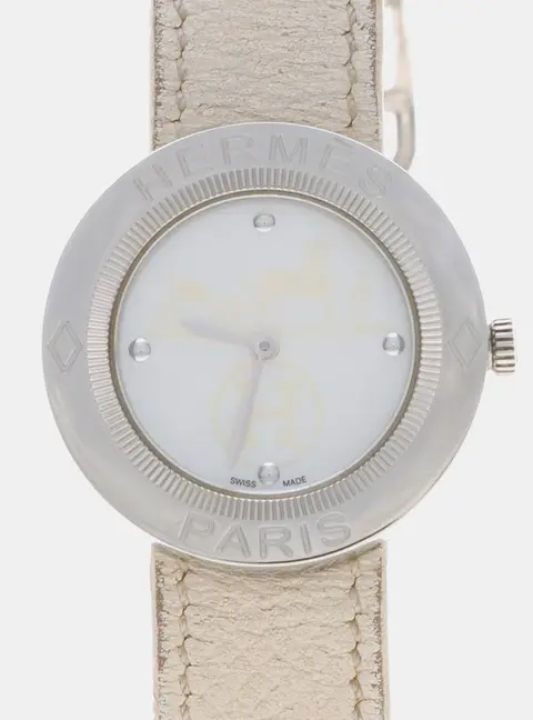Hermes Passe Passe PP1.410 Quartz White Stainless Steel Women's Wristwatch 30 mm