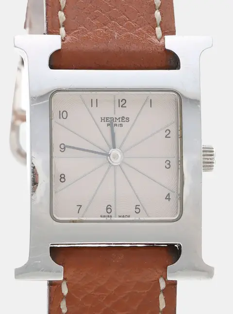 Hermes Heure H HH1.210 Silver Stainless Steel Quartz Women's Wristwatch 21mm