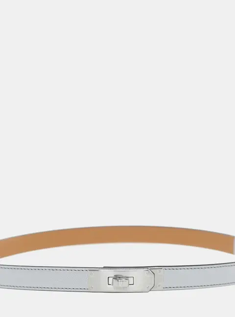 Hermes Goat Leather Argent Kelly 18 Belt