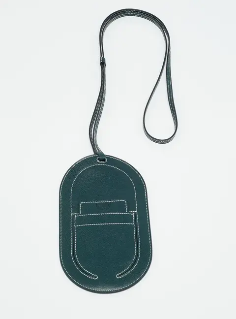 Hermes In-the-Loop Phone to Go GM Case Vert Cypress Chevre Mysore Leather