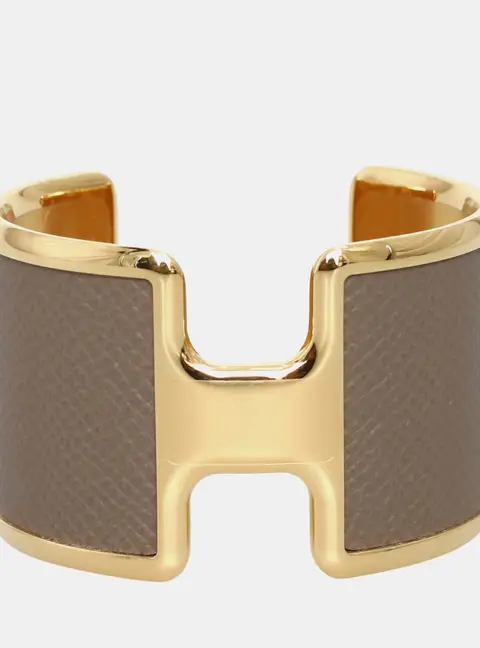 Hermes Olympe Epsom, Gold Cuff Bracelet