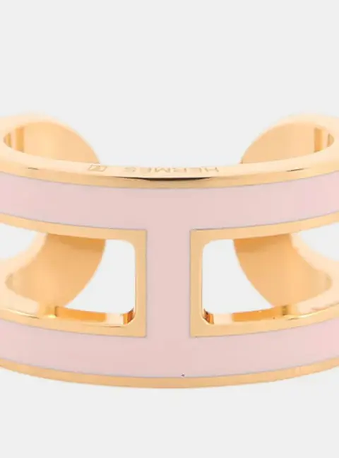 Hermes Pop Ash Ear Cuff Rose Dragee Lacquer Gold Plated