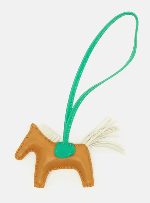 Herm&egrave;s GriGri Rodeo PM Bag Charm Sesame/Vert Fizz/Menthe Milo Leather