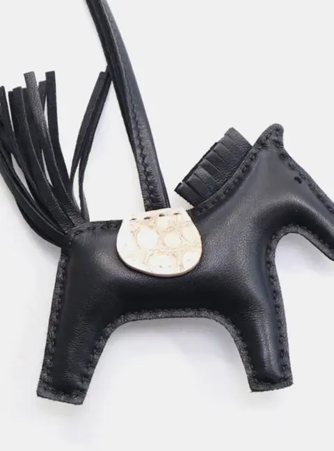 Hermes Rodeo PM Noir Milo Lambskin Bag