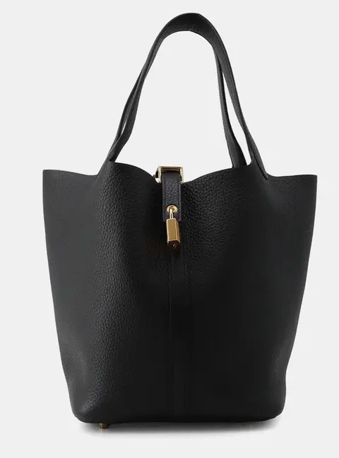 Hermes Picotin Lock Black Taurillon Clemence 22