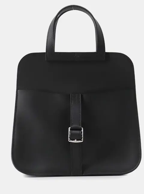 Hermes Halzan Black Swift Leather Size Mini