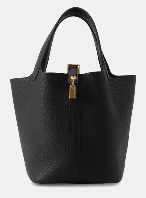 Hermes Picotin Lock Black Taurillon Clemence Size Pm