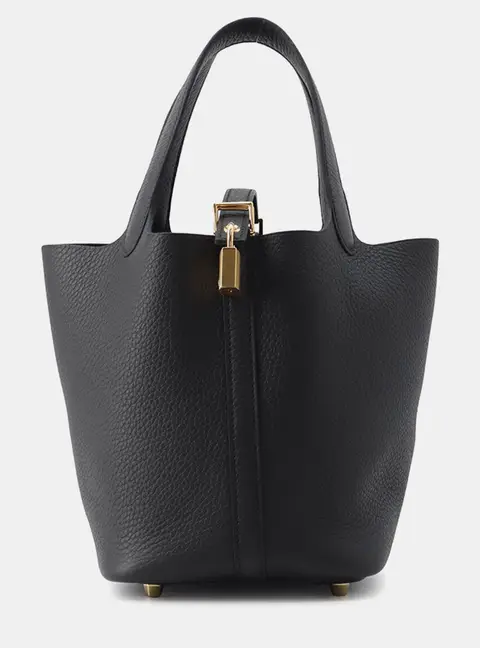 Hermes Picotin Lock Black Taurillon Clemence Size Pm