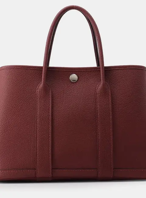 Hermes Garden Party Rouge H Negonda Leather Size TPM