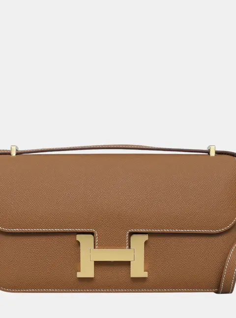 Hermes Constance Elan Gold Epsom Leather Shoulder Bag