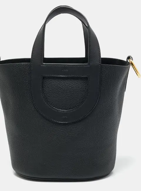Hermes Noir Taurillon Clemence and Swift Leather In The Loop 18 Bag