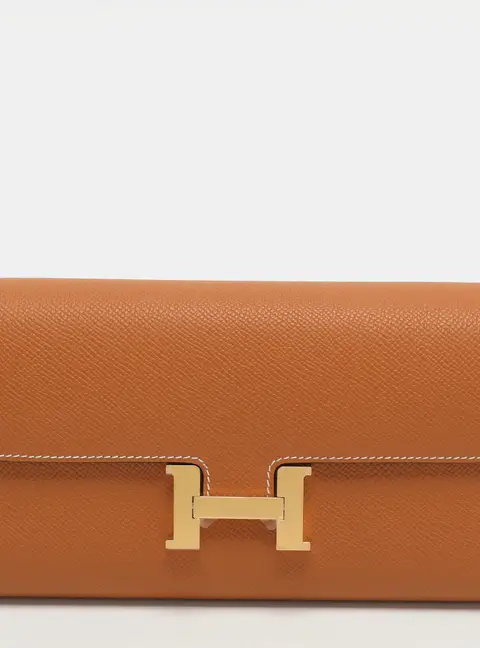 Herm&egrave;s Constance Natural Epsom Leather To Go Wallet