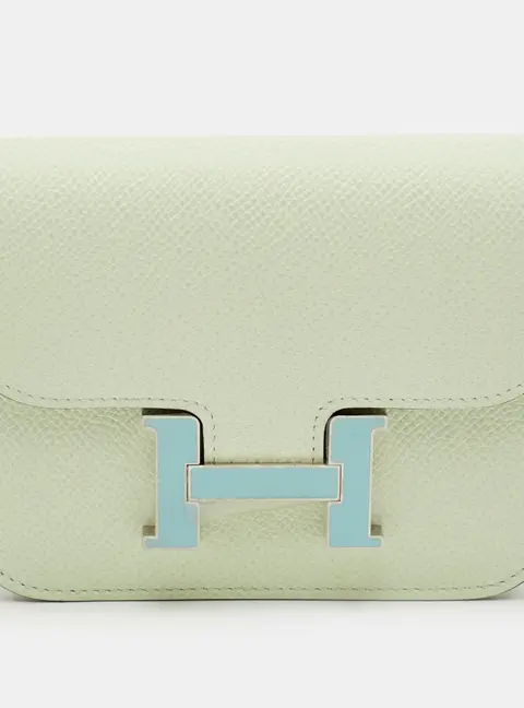 Herm&egrave;s Constance Slim Vert Fizz Epsom Leather Wallet