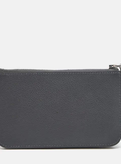 Hermes Zipengo Chaine d'Ancre Gris Misty Evercolor Leather Card Holder