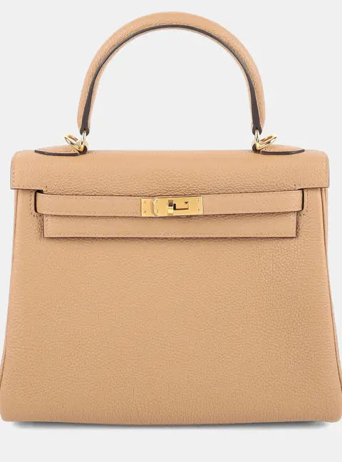 Hermes Chai Togo Kelly 25 Top Handle Bag