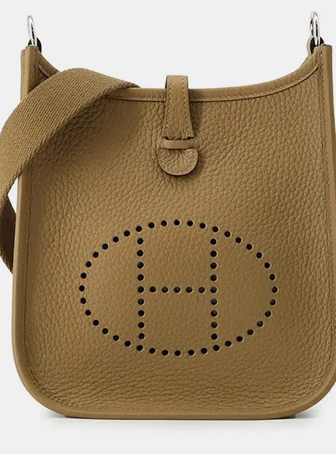 Hermes Evelyne TPM Dune Taurillon Clemence Leather Shoulder Bag