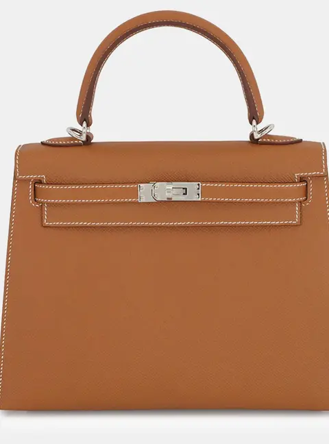Hermes Kelly Sellier 25 Gold Epsom Leather Top Handle Bag