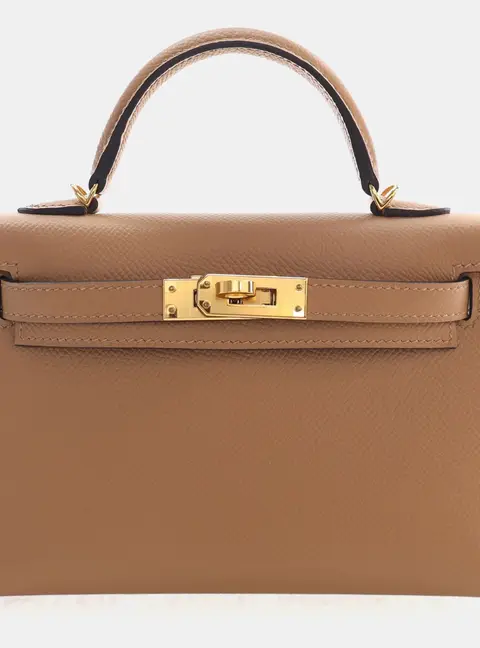 Hermes Kelly Sellier 20 Chai Epsom Calfskin Leather Top Handle Bag