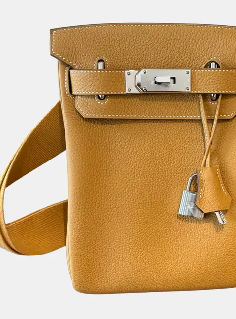 Hermes Hac A Dos PM Sable Togo Calfskin Leather Crossbody Bag