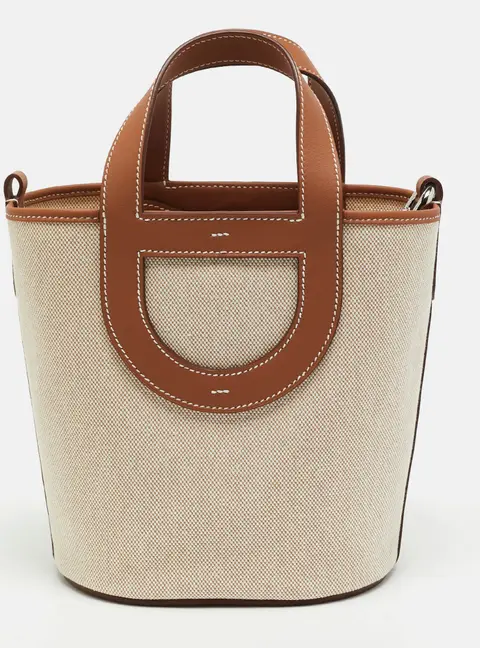 Hermes In The Loop 18 Ecru/Beige/Gold H Toile and Swift Leather Tote