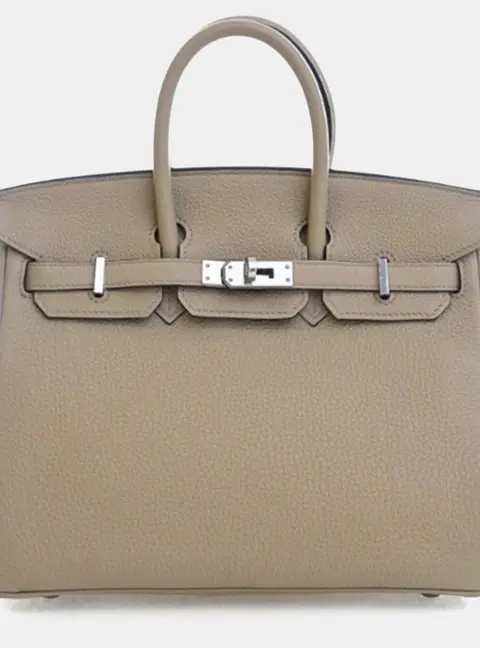 Hermes Birkin 25 Trench Togo Calfskin Leather Top Handle Bag