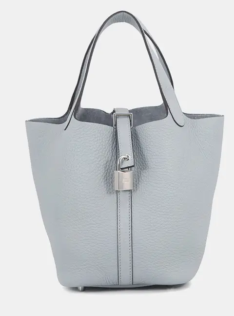 Hermes Picotin Lock 18 Green Pantan Taurillon Clemence Bag