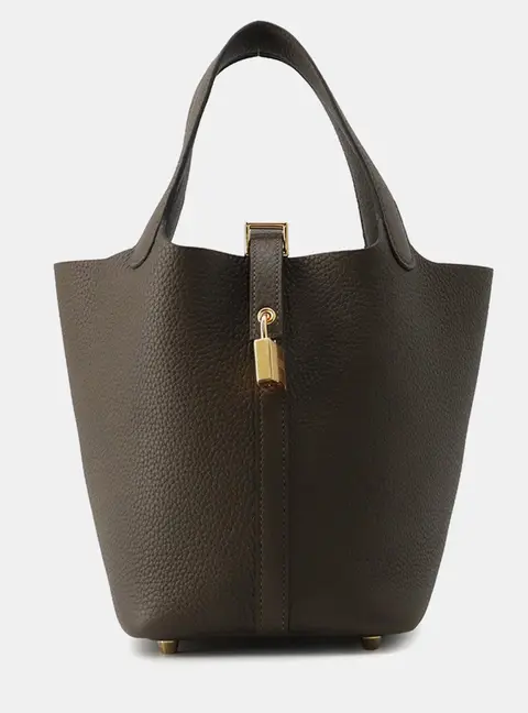 Hermes Picotin Lock 18 Vertroden Taurillon Clemence Bag