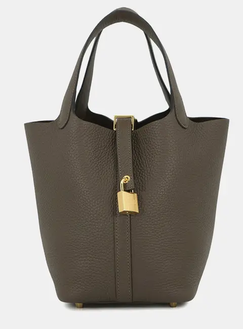 Hermes Picotin Lock 18 Vertrodenh Taurillon Clemence Bag