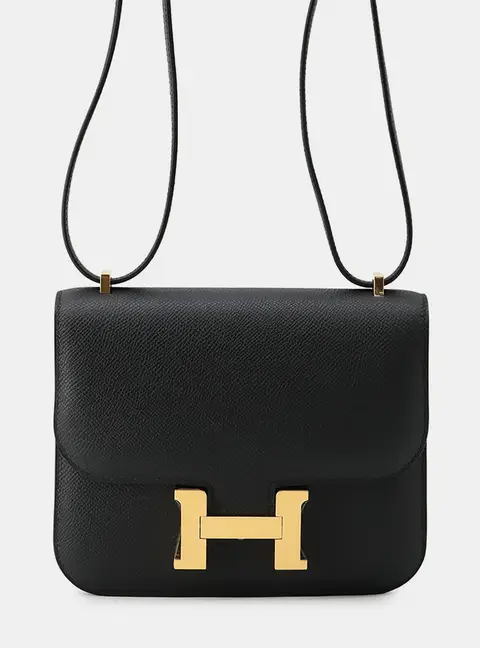 Hermes Constance III Mini Black Epsom Leather Shoulder Bag