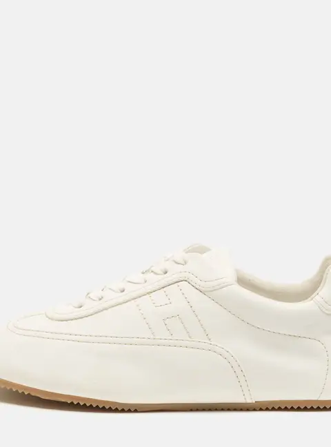 Herm&egrave;s Master Size 39.5 White Leather Veau Souple Low Top Sneakers