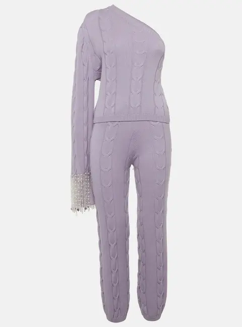 Izaak azanei Lavender Cable Knit Co-Ord Set S/M