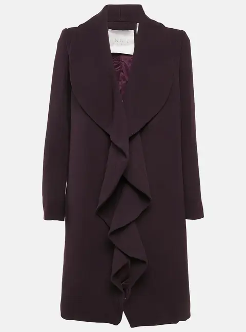 INGIE Paris Purple Wool Long Coat M
