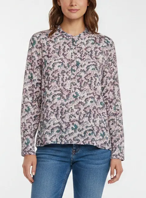 Isabel Marant Etoile Purple Abstract Print Cotton Voile Maria Top XS